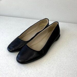 Naturalizer Black Leather Slip On Flats 7.5